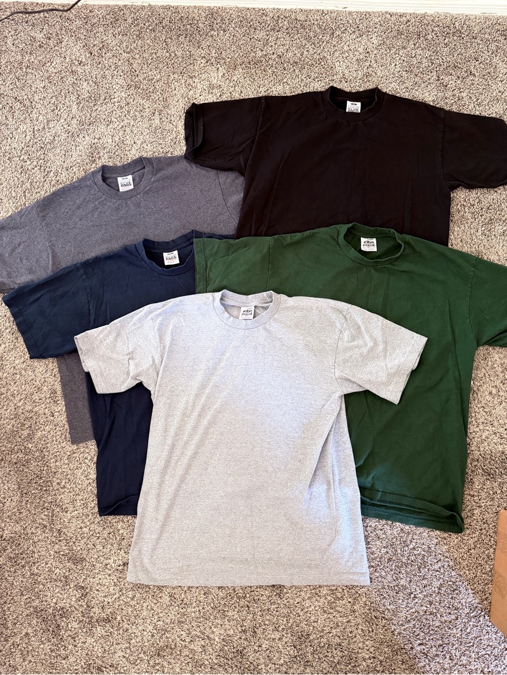 Pro Club Five Pro Men’s XL Heavyweight T-Shirt 5 Shirt Bundle Lot